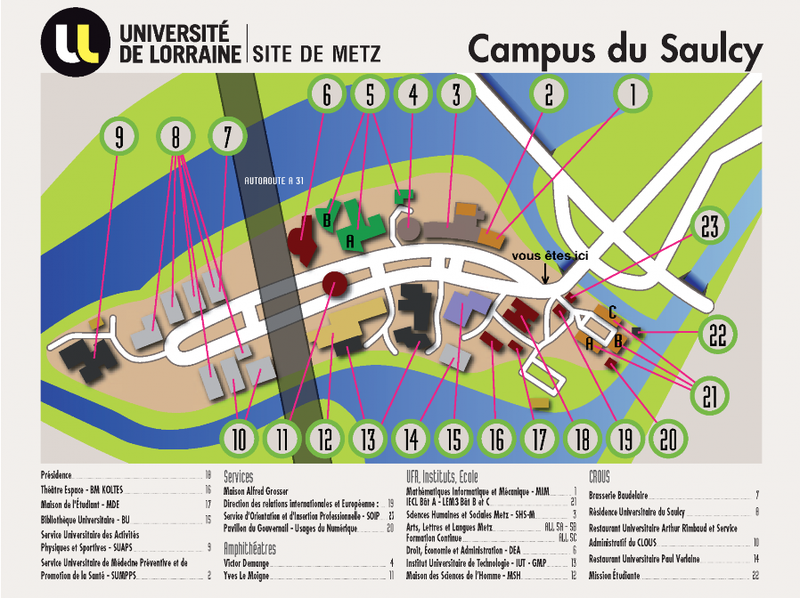 Saulcy campus map